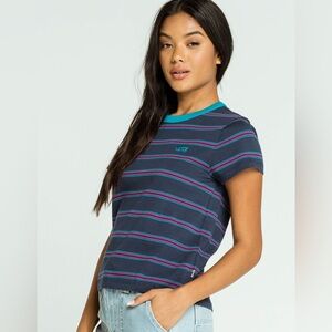 3 for 20 Vans‎ Striped Basic Women's Juniors Tee | Medium